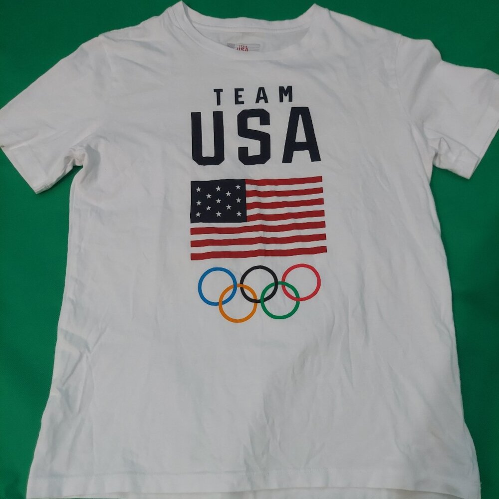 Kids large white USA Olympic T-shirt